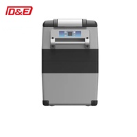 Réfrigérateur-congélateur portable 55L à double zone pour camping-car, sans givre, économe en énergie, DC12V/AC220V, électrique, pour hôtel