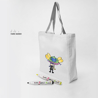 Enfant Sûr et Non-Toxique Graffiti Pointe Fine Purge Minimale par Artisanat Tissu Stylos Marqueurs De Tissu Permanent de Peinture D'art ensemble de marqueurs