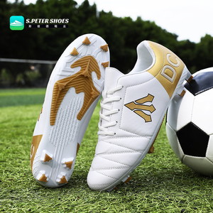 Surface résistante à l'eau, talon renforcé, forte adhérence FG, chaussures de football en cuir <span class=keywords><strong>synthétique</strong></span> de qualité supérieure pour l'extérieur - Product Image 1