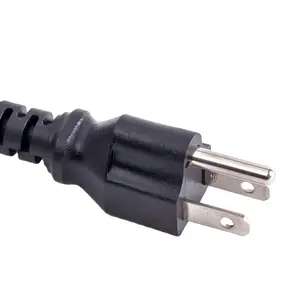 Black PVC 3-Pin Extension Wire SVT Indoor Electrical Power Cord for Electrical Wires