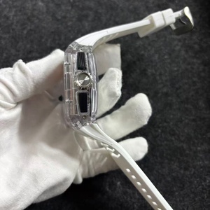 Men's Sport Digital Quartz <b>Watch</b> Tonneau Case Water Resistant LED <b>Electronic</b> Stop <b>Watch</b> Silicone Band Wholesale - Product Image 3