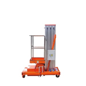 Elevador de Mástil Vertical Eléctrico Portátil KCCL, 12 m de Altura Máxima, Construcción de Aleación de Aluminio, Capacidad de 125 kg, para Obras de Construcción - Product Image 1