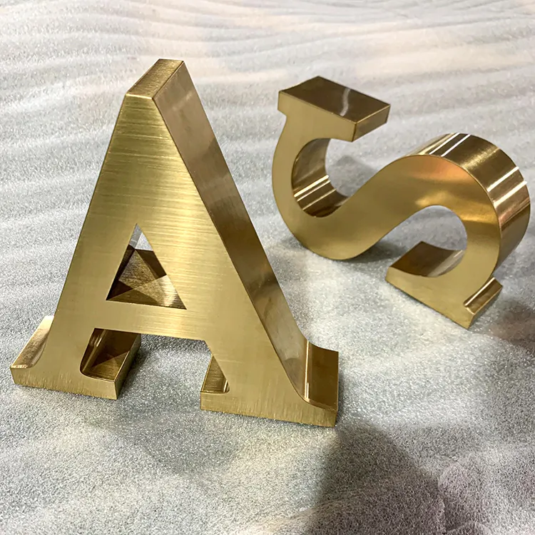 Non Iuminated Metal Cut Letters Sign Custom Small 3D Non-luminous Letters Custom Advertising Logo Custom
