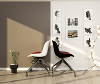 Chaises empilables compactes ergonomiques en plastique OMNI pour petits bureaux et espaces de travail flexibles