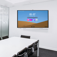 Écran plat interactif électronique LCD tactile 20 points 4K de 65/75/86/98/110 pouces avec cadre en aluminium pour une utilisation en classe