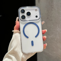 Chargement sans fil pour iPhone 11 12 13 14 15 16 Pro Max Plus 17 Pro Max Air Mobile Phone Case Magnetic Phone Cover