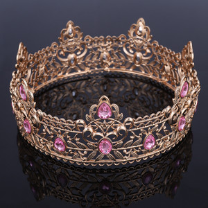 Vente en gros <span class=keywords><strong>de</strong></span> cheveux <span class=keywords><strong>de</strong></span> reine couronne pour hommes couvre-chef couronne ronde accessoires <span class=keywords><strong>de</strong></span> décoration <span class=keywords><strong>de</strong></span> fête roi Prince - Product Image 2