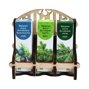 Wholesale Natural <b>Essential</b> <b>Oil</b> <b>Set</b> with Wooden Shelf Aromatherapy Starter Kit Gift Box for Relaxation Home Spa - Product Image 1