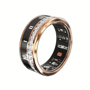 แหวนสมาร์ทวัสดุเหล็กเพชร V2 ปรับแต่งได้ พร้อมควบคุมผ่านแอป สำหรับผู้ชายและผู้หญิง ตรวจสอบสุขภาพ การนอนหลับ และกิจกรรมต่างๆ กันน้ำระดับ IP68 - Product Image 5