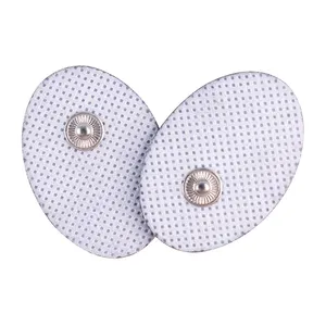 Oval Shape 3x4cm Healthy Pad Self Adhesive Electrode Pads 3.5mm Snap Connector Non-woven Fabric Electrodes