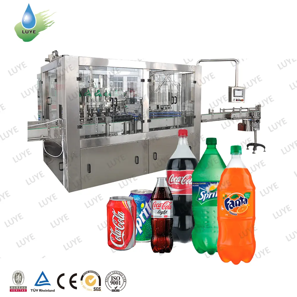 Soda Water Soft Drink Co2 Liquid Blending Minuman Jus Karbonasi Sistem Peralatan Mesin Pengemas Minuman Karbonasi