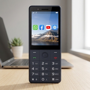 Android 4G LTE Smart <strong>Phone</strong> with French Support Dual SIM Unlocked Quad Core Processor 2MP Camera 2.8" TFT Display - Product Image 1