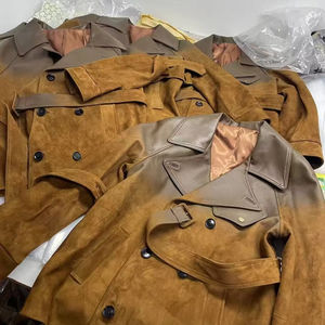 <span class=keywords><strong>Cappotto</strong></span> in pelle scamosciata alla moda da <span class=keywords><strong>donna</strong></span> aderente giacca doppiopetto giacca giacca in <span class=keywords><strong>camoscio</strong></span> a vita calda per l'autunno - Product Image 6