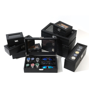 Bán Buôn Sợi Carbon Màu Đen Bằng Gỗ 3 6 12 20 24 Khe Cắm Đồng Hồ Tổ Chức Trường Hợp Nhà Cửa Hàng Quà Tặng Lưu Trữ Hộp Gối Bên Trong Cổ Phiếu Bán - Product Image 4