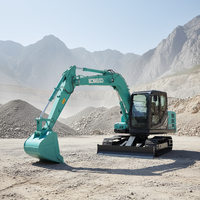 Excavatrice hydraulique compacte ultime SK70-11 de 6,92 tonnes, moteur Yanmar, oscillation de queue zéro, pompe hydraulique, économie de carburant de 15 %