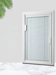 Protección de la privacidad Persianas venecianas de aluminio de vidrio templado de 5 mm integradas Persianas de ventana de vidrio individual impermeables para interiores