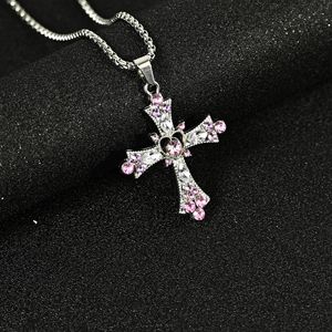 Kalung Salib Gotik Grosir Seri Hip Hop 2026 Fashion Baja Anti Karat Liontin Salib Berlian Penuh untuk Wanita Pria - Product Image 4