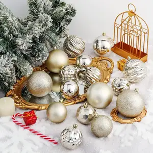 Bola de plástico infantil de 8cm para festa, bola para festa em casa, decoração de natal, 80mm de ornamento para pendurar, vermelha, rosa, azul, preto, 20 peças