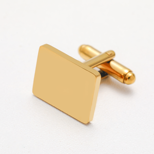 Ywyougang カスタマイズ可能なステンレス製長方形カフスボタン　名入れデザイン　ビジネス、結婚式、誕生日、婚約の贈り物 - Product Image 4
