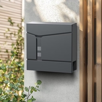 Boîte aux lettres murale d'extérieur pour jardin, design moderne, résistante aux intempéries, en métal, antivol, pour usage résidentiel