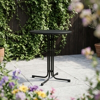 Table haute en métal robuste, pliable, multicolore, pour l'extérieur, avec une capacité de charge élevée