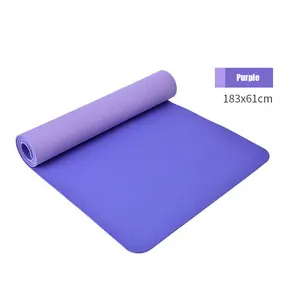 定制健身房瑜伽垫有机最佳运动健身体操标志6毫米普拉提环保Tpe瑜伽垫