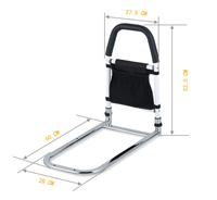 Barres de lit réglables modernes et légères avec revêtement poudré, poches de rangement, barres d'appui pour personnes âgées et soins de santé, capacité 150 kg