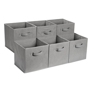 Panier de <span class=keywords><strong>rangement</strong></span> pliable en tissu non tissé pour enfants, personnalisable en couleur OEM, en forme de cube - Product Image 1