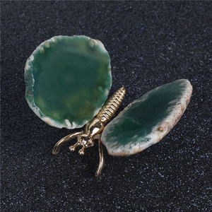 <span class=keywords><strong>Farfalla</strong></span> a fetta di agata intagliata a mano in cristallo naturale per regali - Product Image 3