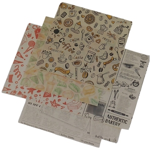 Tùy chỉnh in cấp thực phẩm bánh mì mỡ bằng chứng Giấy Bánh Sandwich Burger burrito gói với logo không thấm mỡ giấy gói - Product Image 4