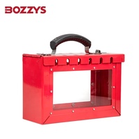 Boîte de rangement rouge combinée pour cadenas de sécurité étanche, avec 12 trous numérotés, pour la gestion de la sécurité au travail (LOTO)