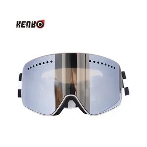 Gafas Kenbo, superventas, gafas de esquí con correa magnética personalizadas, gafas de nieve cilíndricas antivaho de alta calidad