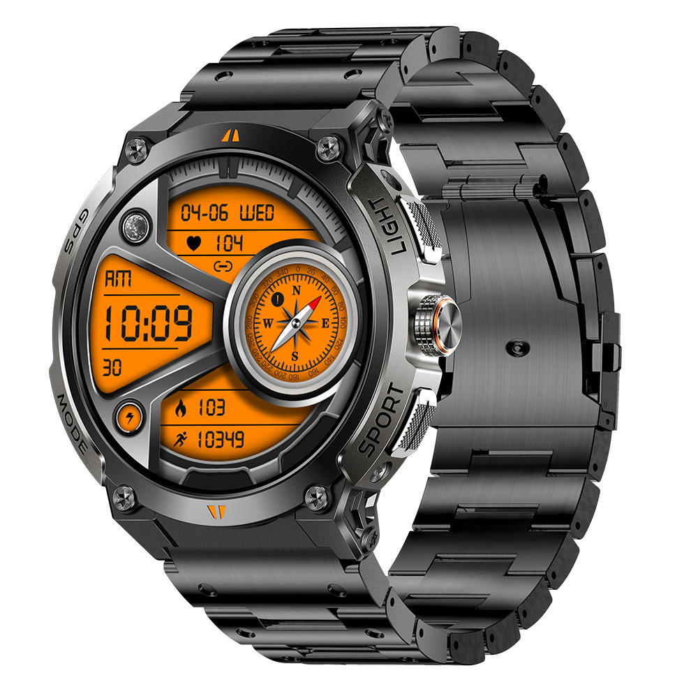 AK17G GPS Relojes Smart Watch BT Call 1.43inch Amoled Screen Fitness Tracker IP68 Waterproof Sport Compass Smartwatch for Men