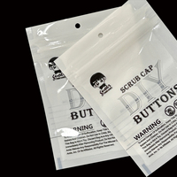 Sacs en plastique personnalisés imprimés avec fermeture éclair, trou de suspension et fermeture refermable pour accessoires de casquettes à boutons DIY, emballage de petites pièces