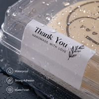 Étiquettes autocollantes personnalisées en vinyle mat, imperméables, adhésif puissant, pour emballage de pâtisserie, boîte cadeau, étiquette autocollante imprimée sur mesure, OEM