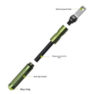 Kit de Encendido de Fuego con Magnesio OEM, con Cordón y Asa, Encendedor de Hierro Resistente al Agua para Supervivencia en Campamentos al Aire Libre - Product Image 5