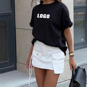 L801043 Custom OEM ODM Wholesale High Quality Summer Women's T-Shirts Top Embroidered Crew Neck Graphic Tee Women T Shirts - Product Image 6