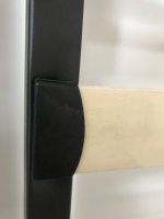 Cadre de lit moderne en fer durable avec lattes en bois de bouleau et peuplier, pliable, rangement facile, assemblage facile, lit double de luxe pour appartement