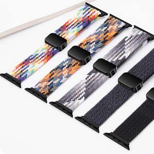 สายรัดสำรองสำหรับ <span class=keywords><strong>Apple</strong></span> <span class=keywords><strong>Watch</strong></span> สายรัดไนล่อนแม่เหล็ก2เส้นสำหรับ iWatch Series 9 8 7 6 IW045 - Product Image 4