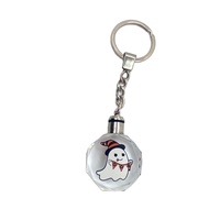 Fabricant de verre cristallin facetté personnalisé, logo imprimé vibrant, cadeau promotionnel haut de gamme, souvenir, porte-clés