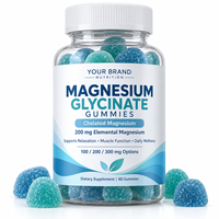 Gummies de glycinate de magnésium à marque privée, haute concentration, supplément alimentaire végétalien, fabricant OEM de formules personnalisées