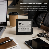Kylendar Mini 4.2" Station météo de bureau intelligente avec écran E-Paper et Wi-Fi pour affichage des prévisions météo quotidiennes et des trajets domicile-travail