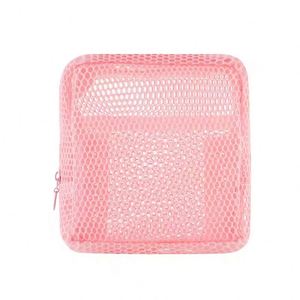 Small Square Lipstick Pouch Portable Mesh <b>Makeup</b> Bag , <b>Storage</b> Bag, Mesh Bag, Lightweight Multi-functional Bag - Product Image 1