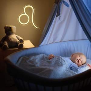 Signe d'<span class=keywords><strong>horoscope</strong></span> du zodiaque au néon lion pour décoration murale Constellation néon alimenté par USB astrologie cadeaux d'anniversaire - Product Image 2