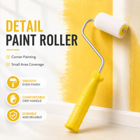 Rouleau de peinture professionnel personnalisable, mini-rouleau en polyester, poignée en PVC, compatible OEM pour la réparation murale DIY