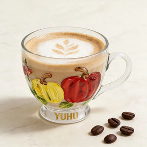 Taza de Café de Vidrio Minimalista Personalizada de 350 ml con Asa Creativa, Taza para Bebidas, Uso Doméstico, Leche, Café, Vino y Otras Bebidas - Product Image 1