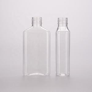 Vide 150ML <span class=keywords><strong>Gin</strong></span> Brandy Rhum Vodka Whisky Bouteille d'alcool en plastique <span class=keywords><strong>de</strong></span> qualité alimentaire PET clair forme plate 5oz emballage <span class=keywords><strong>de</strong></span> boissons portables - Product Image 5