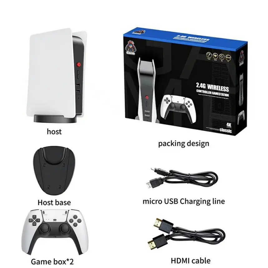 M5 Game Console with Audio Wireless Home Gaming Dual Joystick for PS5 Joystick Game Console