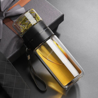 Bouteille à emporter pour sportif en plein air, infuseur à thé en verre pour infusion à boire, pour le voyage