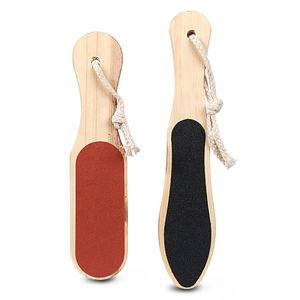 Toptan ayak törpüleyici dosya çift ahşap ayak ovmak ating kurulu duş ayak masajı Scrubber duş için nasır sökücü - Product Image 4